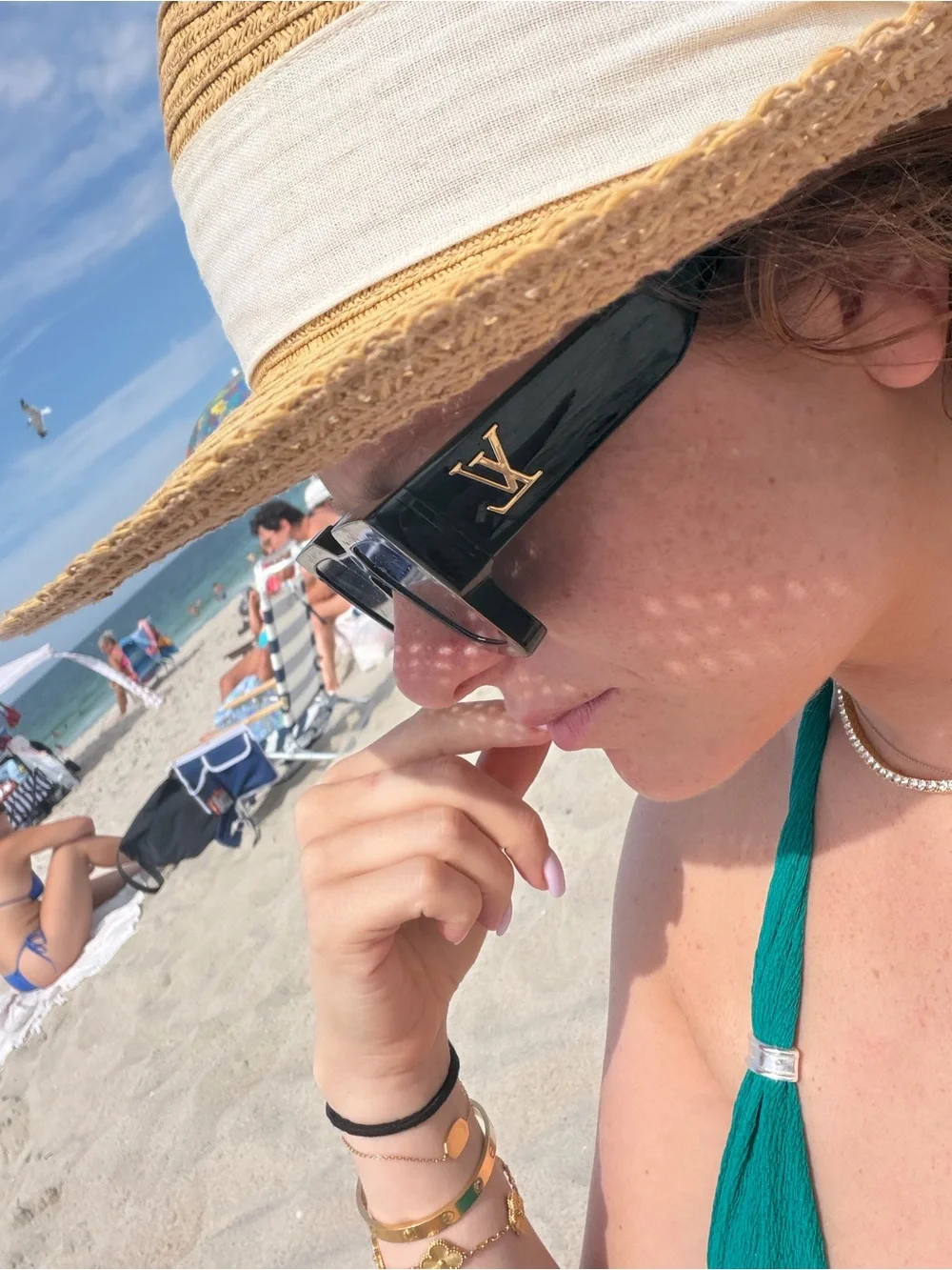 Louis Vuitton Black Oversized Rectangle Sunglasses